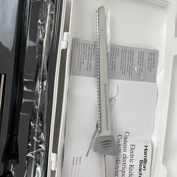 Hamilton Beach Electric Knife Set Carving Kit and Hard Case 74375Z - Picture 6 of 10